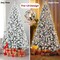 Edge Collections - 5' - White - Flocked Pre-Lit Christmas Tree for Indoor Decor - 1 Piece